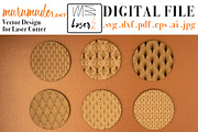 Deco Coasters VectorFile 4 LaserCut., an Object Graphic by MaramadeLaser (Thumbnail 1 of 5)