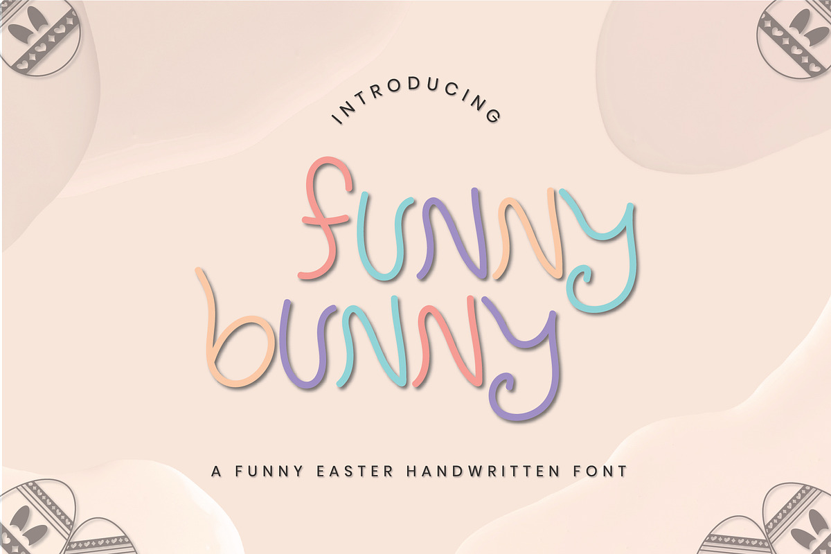 Easter Funny Bunny Handwritten Font, a Font by CraftlabSVG (Photo 1 of 7)
