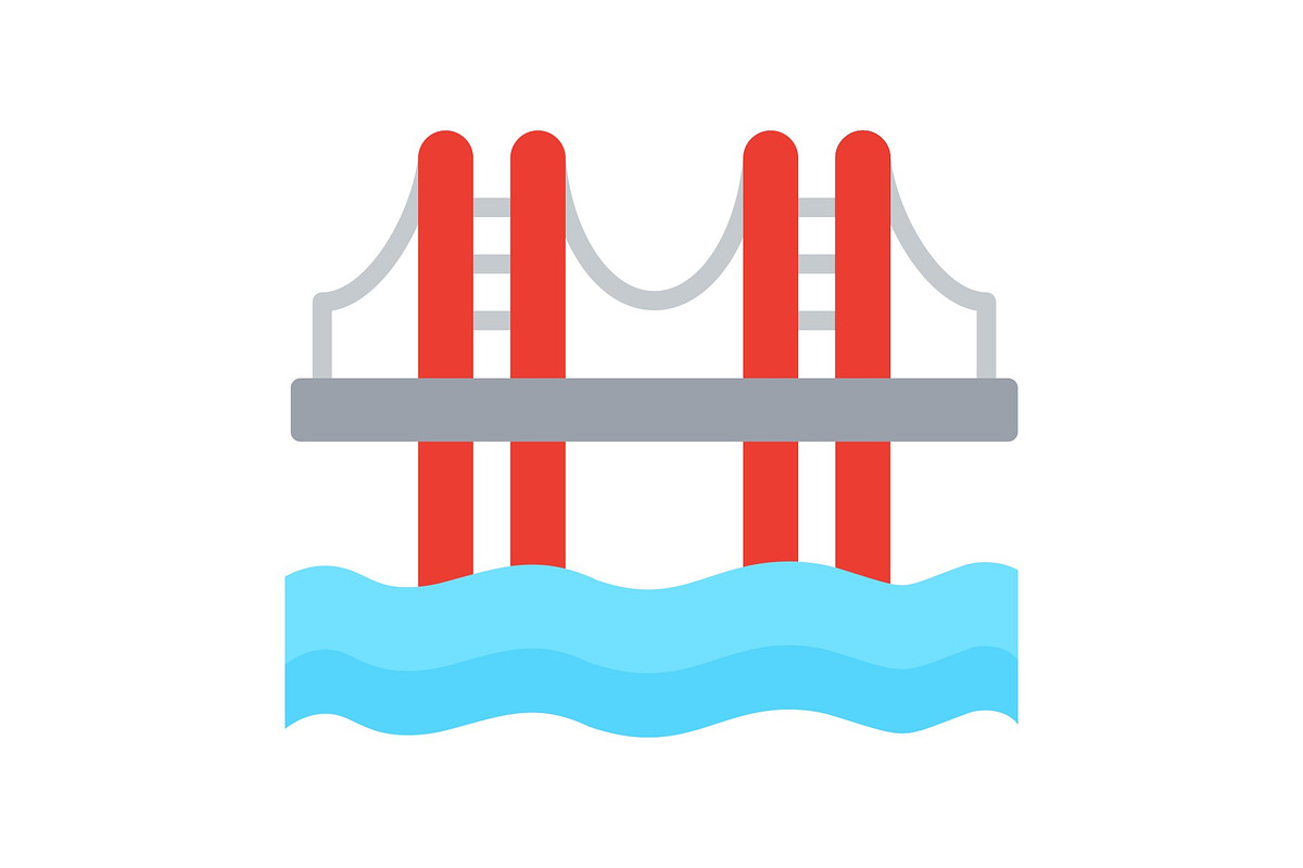Bridge Flat Icon, a Duotone Icon by Pexelpy (Photo 1 of 2)