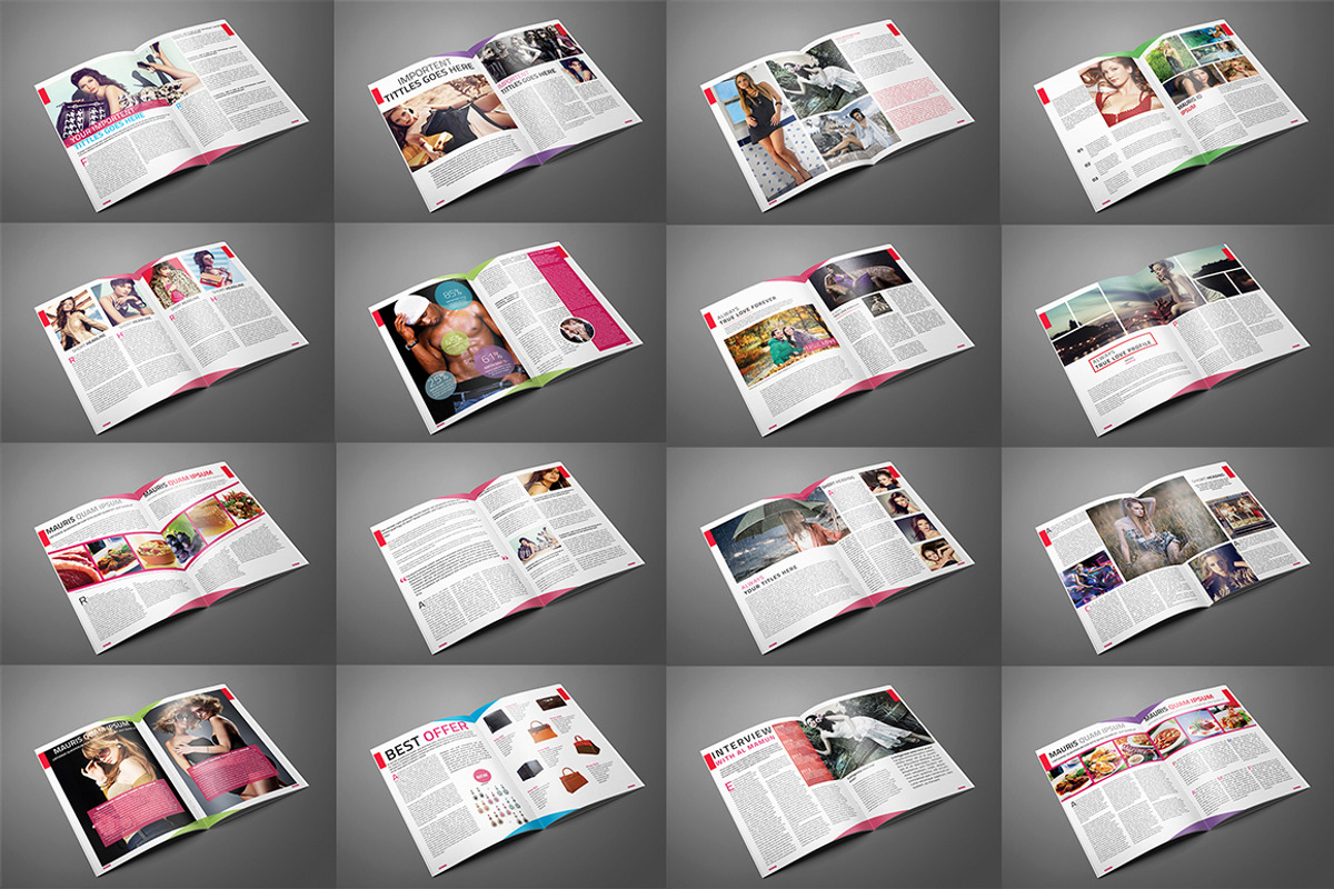 Magazine Bundle_10 Template_V01, a Magazine Template by Layout Design