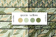 Leaves and stripes seamless pattern, a Pattern Graphic by LogvinArt (Thumbnail 2 of 4)