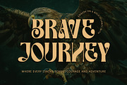 Brave Journey, a Serif Font by Letterara (Thumbnail 1 of 12)