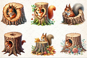 Squirrel Peeping Hole Clipart, an Illustration by Rose Art (Thumbnail 3 of 7)