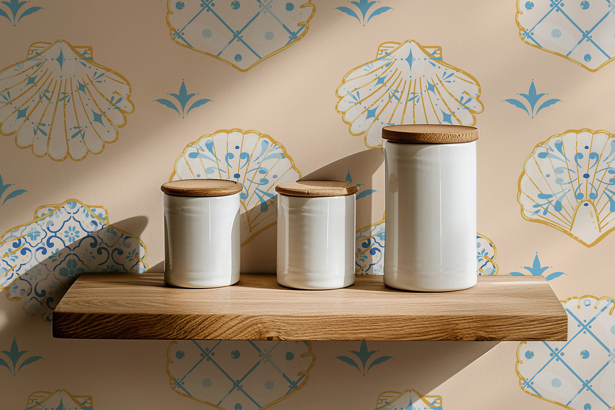 Azulejo Portuguese Shells, a Pattern Graphic by Carpet Tapete Pretzel (Photo 16 of 24)