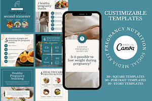 Pregnancy Nutrition Social Templates