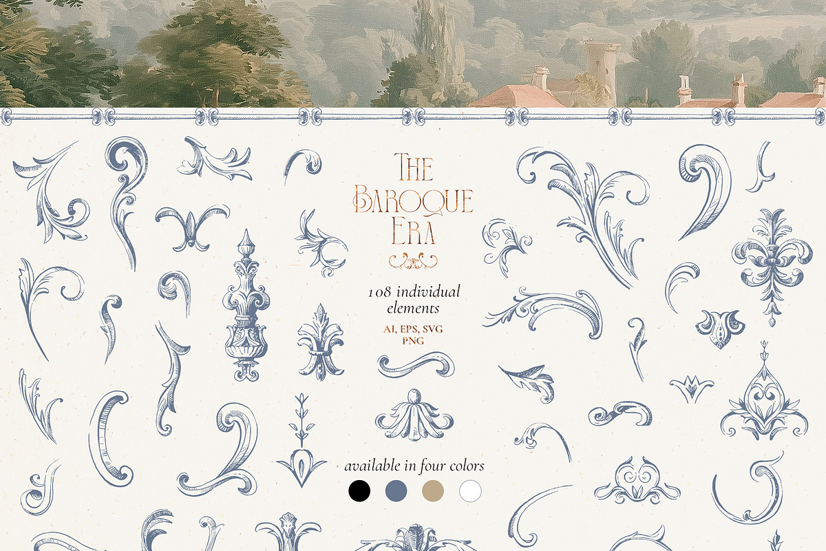 The Baroque Era- Vintage Vector set, a Decorative Illustration by Pamyatka Shop (Photo 20 of 23)
