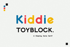 Kiddie Toyblock Font, a Sans Serif Font by CuteDreamyDesign