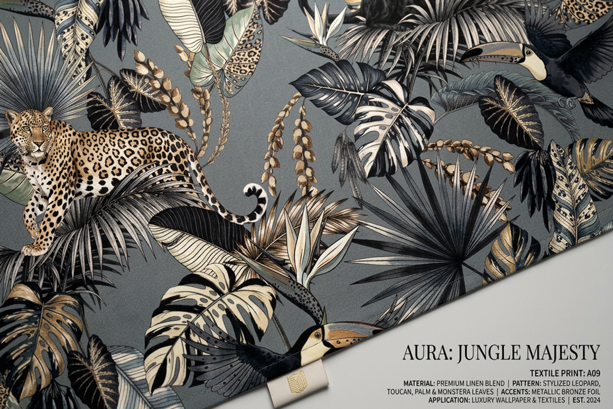 Indigo Jungle Tropical Seamles 2026, a Pattern Graphic by Luiz da Rolt Grathwohl (Photo 2 of 24)