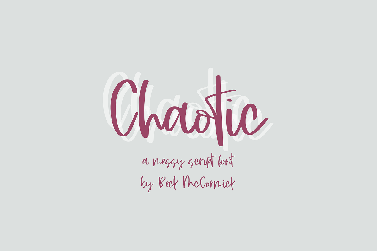 Chaotic Script, a Handwritten Font by Beck McCormick (Photo 1 of 10)