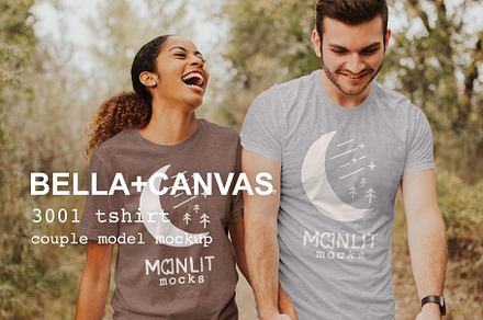 Bella Canvas 3001 Couple Mockup