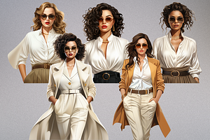 Chic Lady Boss Cliparts