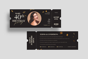 Birthday Party Ticket Template, an Invitation Template by BrandPacks
