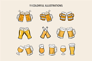 Beer Doodles & Brewery Clipart, a Food Illustration by Oktyabr (Thumbnail 3 of 6)