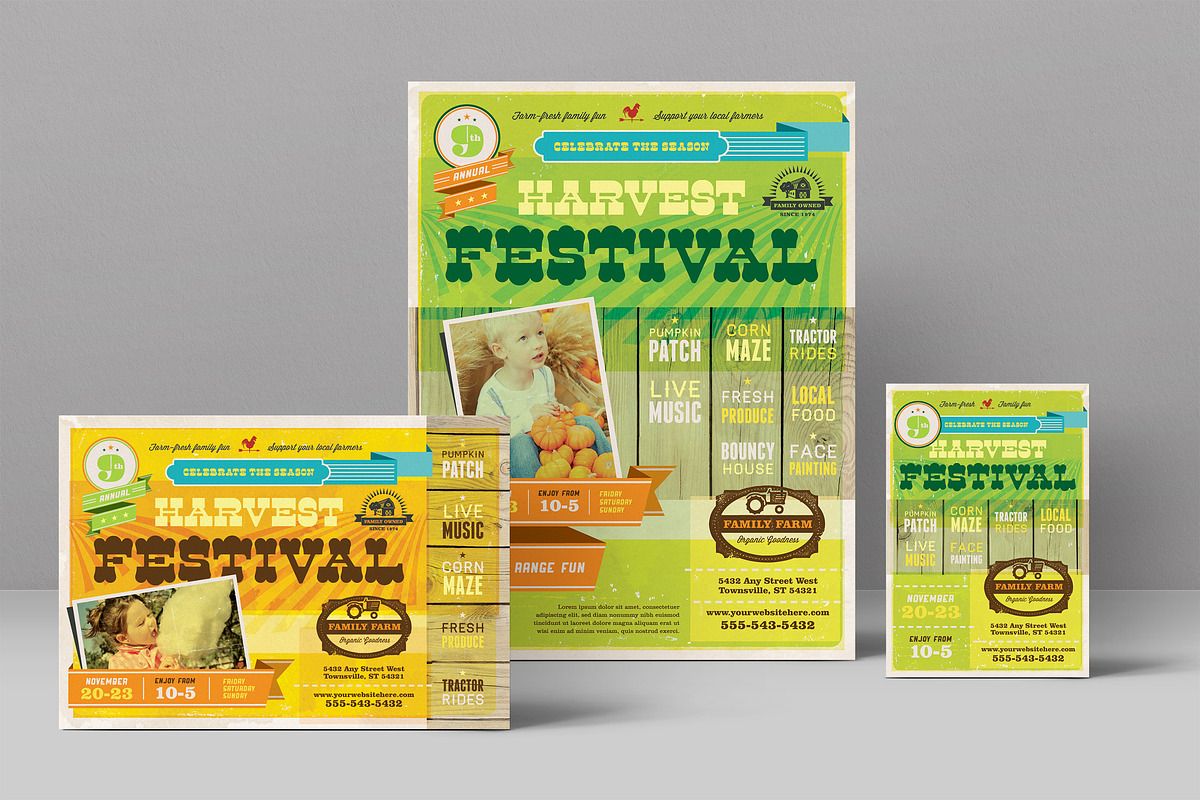 Harvest Festival Flyer Template, a Flyer Template by StockLayouts (Photo 1 of 3)
