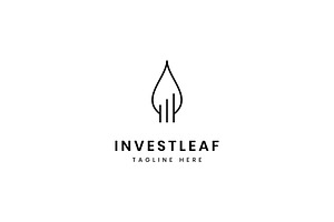 Growth bar leaf logo for funding