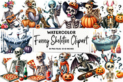 Funny Skeleton Clipart Bundle, an Illustration by DreamArtGraphic (Thumbnail 1 of 4)
