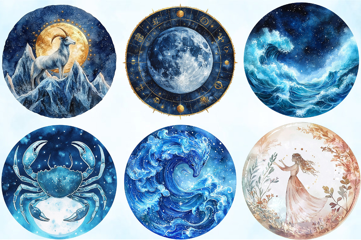 Brilliant Zodiac Sublimation Bundle, an Illustration by Craft Nest (Photo 3 of 8)