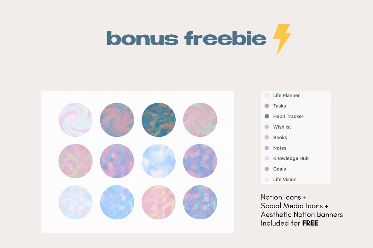 Dreamy Life Planner Notion Template, an App Template by studiorach (Photo 8 of 10)
