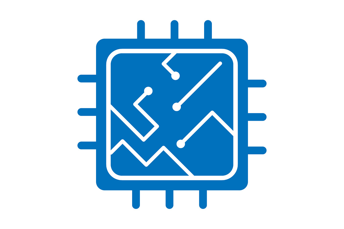 Microcircuit icon design template, a Solid Icon by Sumberpangan (Photo 2 of 3)