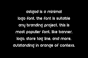 Astgod - Modern Logo Sans Font