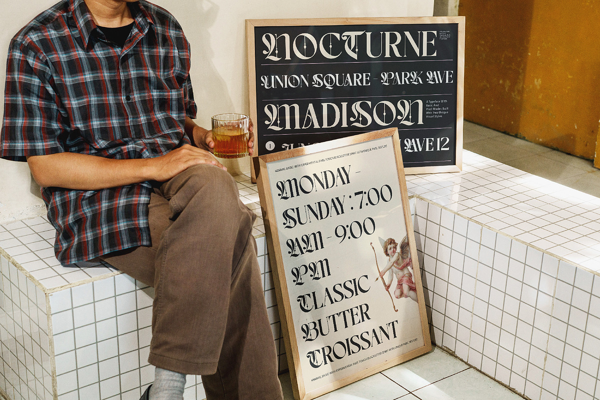 Choire Blackletter Pixel Display, a Blackletter Font by AmorfaType (Photo 7 of 8)