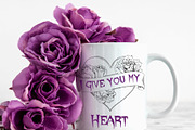 Valentines Vintage Gothic clipart, a Seasonal Illustration by Happy Sloth Graphics (Thumbnail 7 of 9)