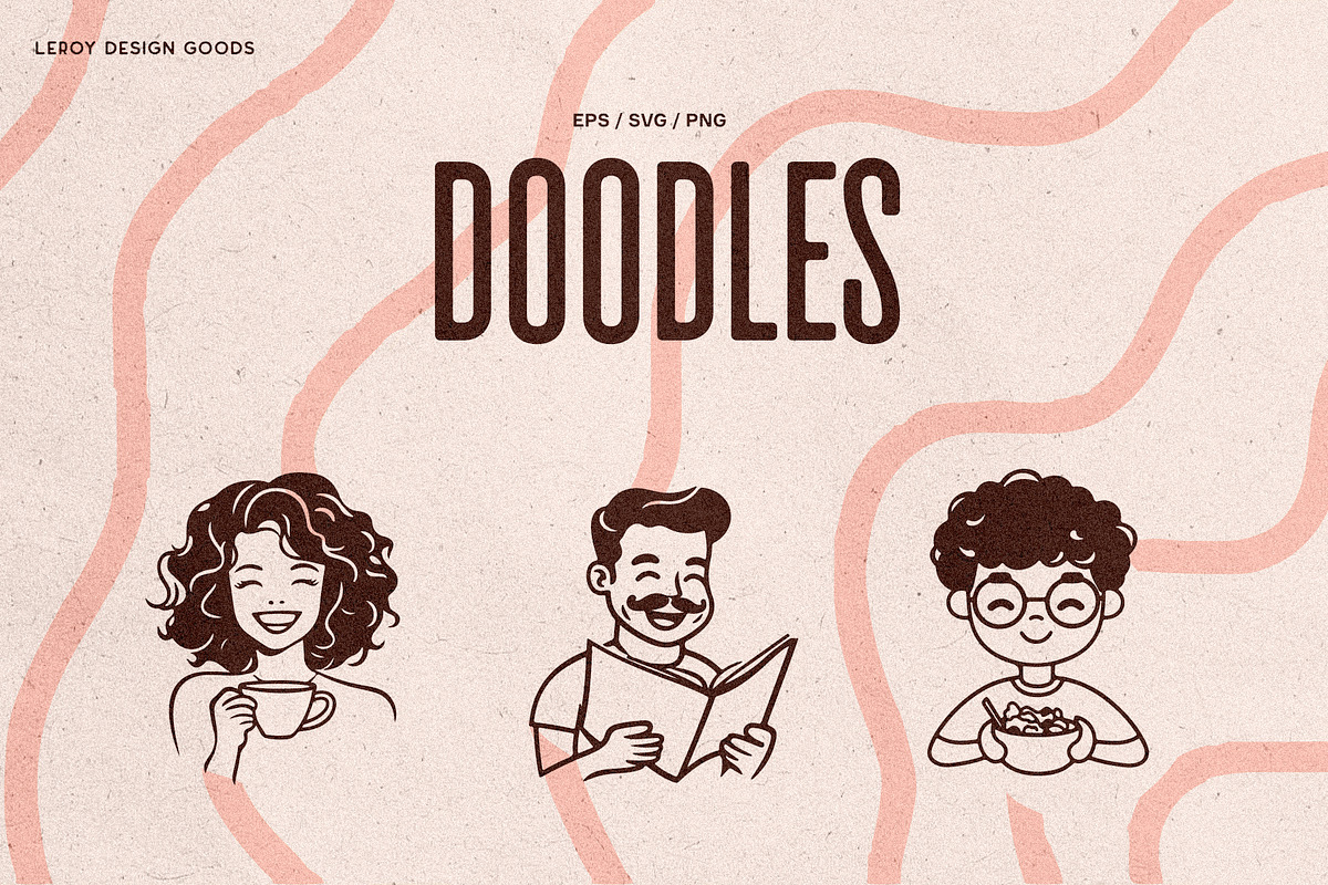 Vector Doodles People Sketch Set 1, a Graphic by LEROY Design (Photo 8 of 9)