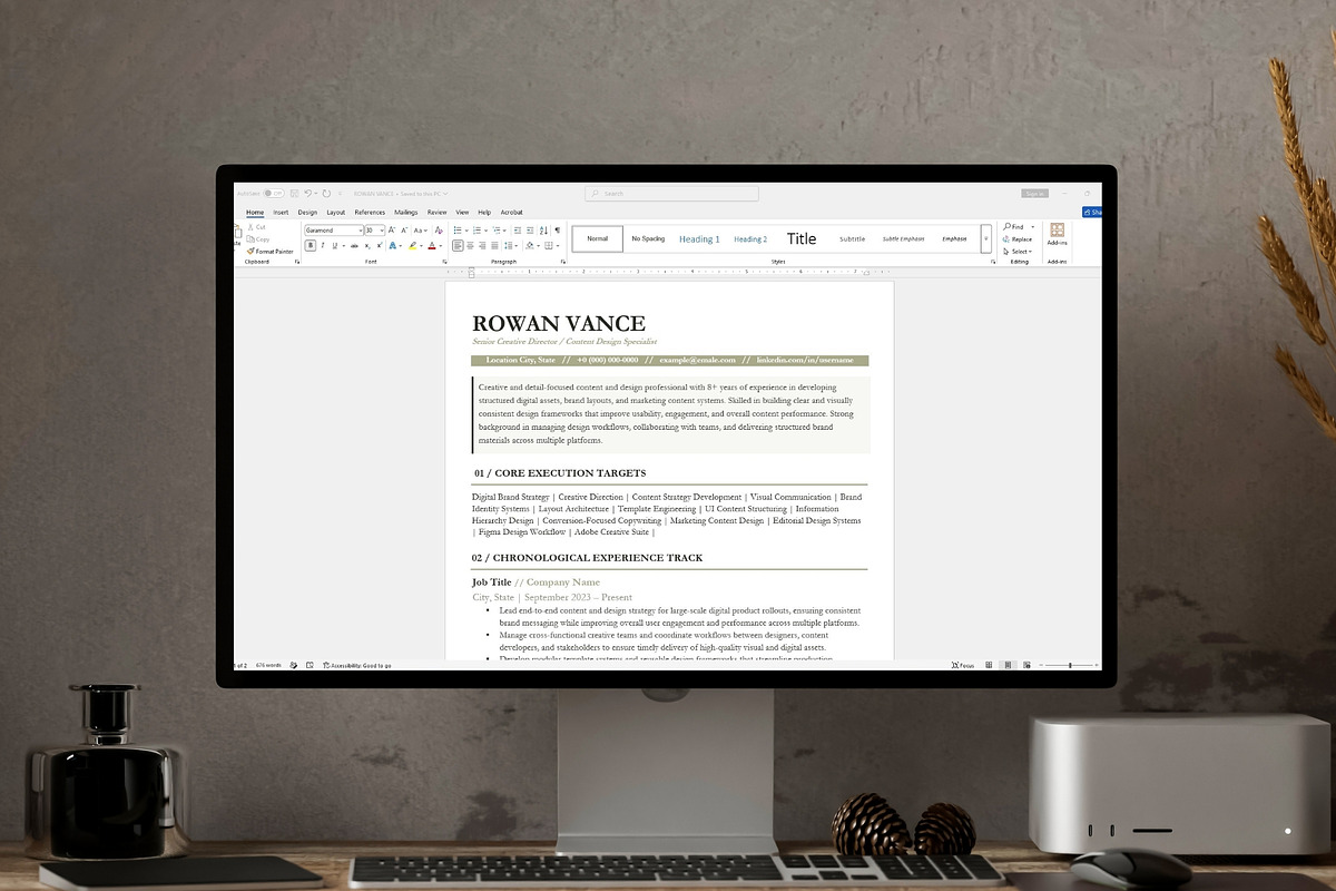 ATS Resume Template | Minimal CV, a Resume Template by Anjum Ilyas (Photo 7 of 7)