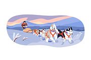 People doing winter sport activities, a Seasonal Illustration by Good Studio (Thumbnail 4 of 11)