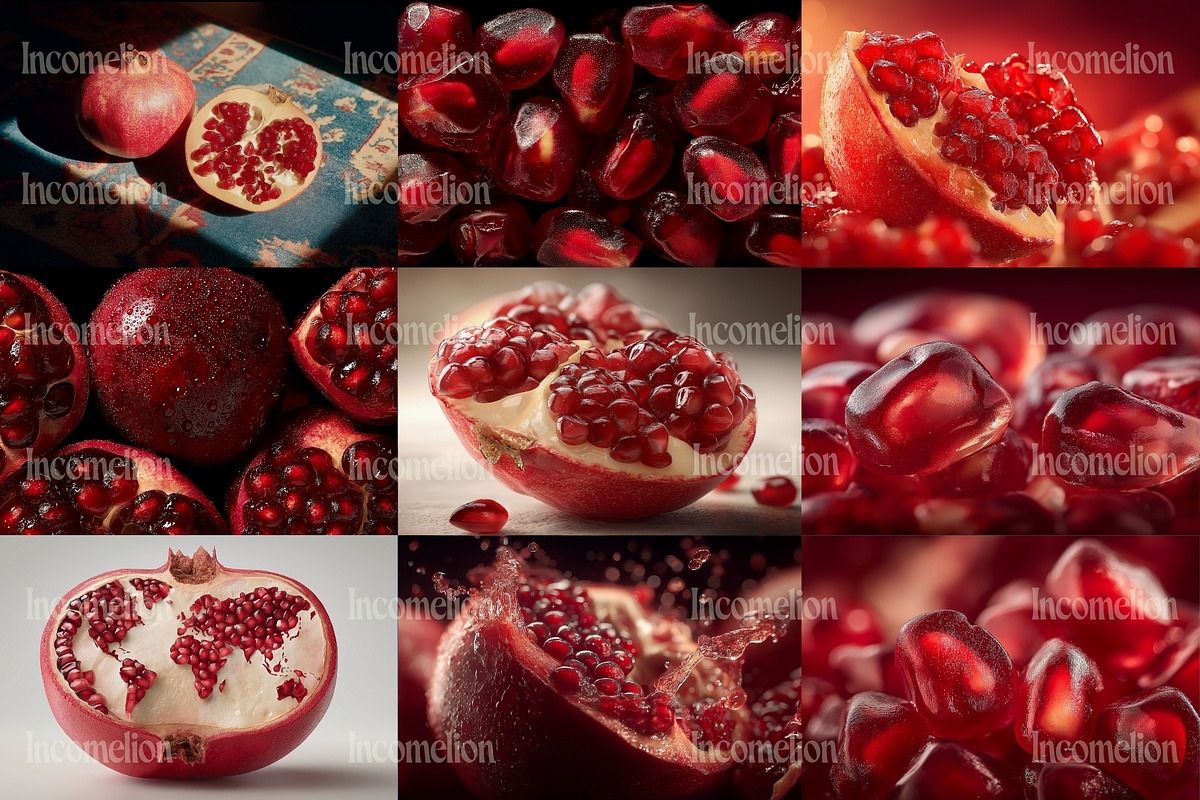 40 Editorial Pomegranate Photos, a Food Illustration by Incomelion (Photo 3 of 12)