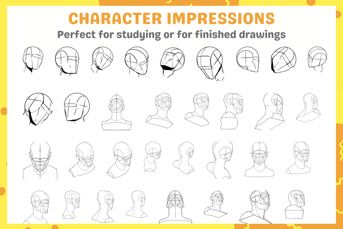 Procreate Portrait Stamps, a Brush Add-On by nikiartcorner (Photo 4 of 10)