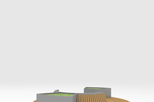 3D Model Bench Park 6