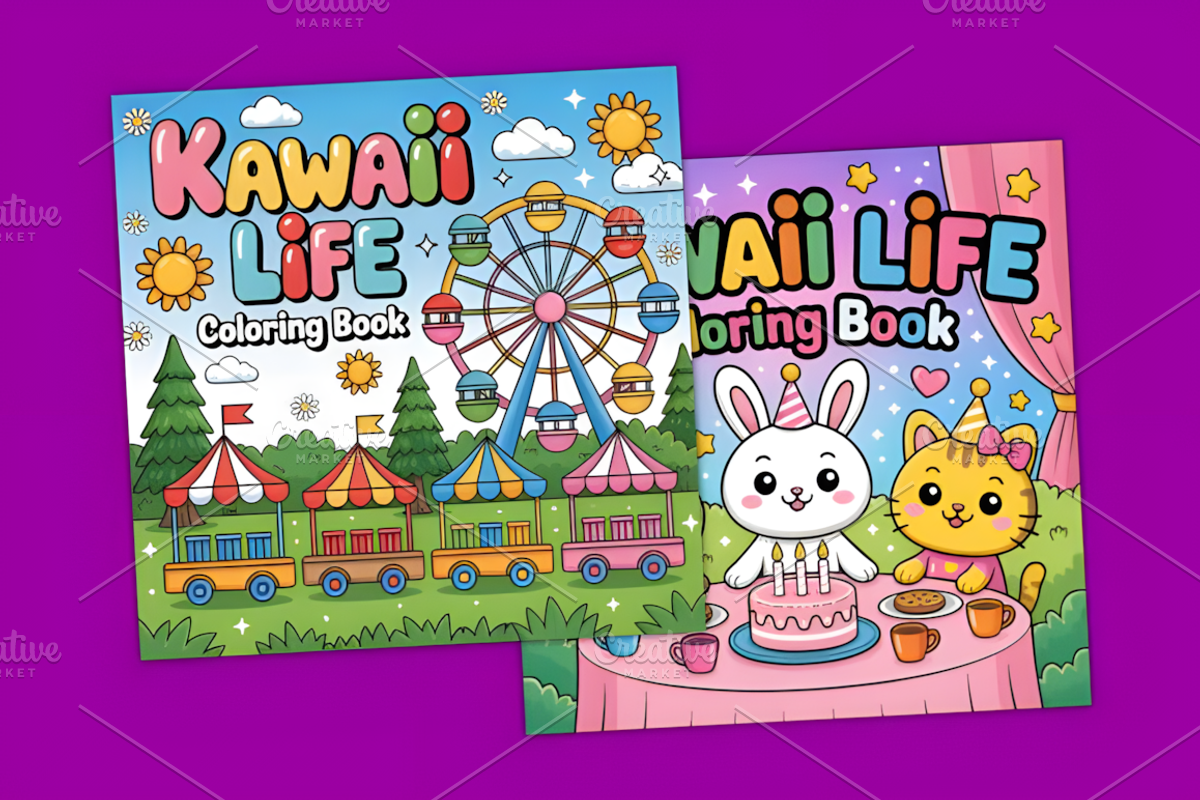 Kawaii Life Bold & Easy Coloring, a Decorative Illustration by Coco Bloom (Photo 4 of 4)