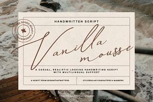 Vanilla Mousse Script, a Handwritten Font by DesignThatMatters