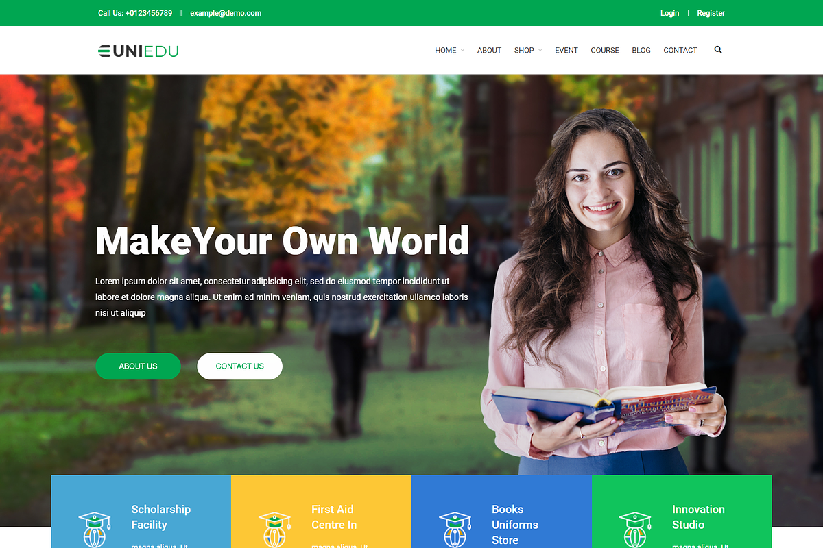 Education WordPress Theme – Uniedu, a WordPress Template by HasThemes