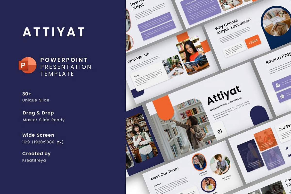 Attiyat – Education PowerPoint, a Presentation Template by kreatifreya (Photo 1 of 5)
