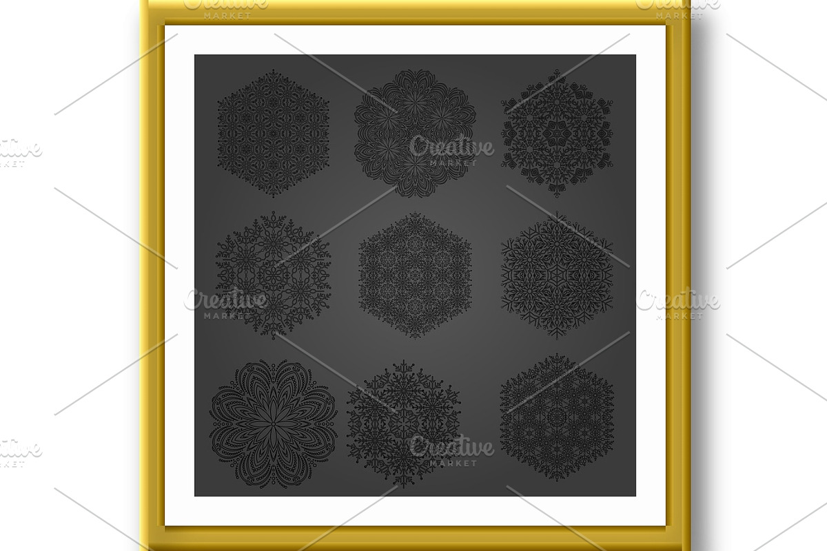 Set of Vector Snowflakes, a Decorative Illustration by FineArtStudio (Photo 2 of 3)