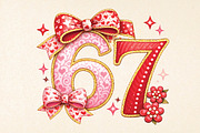 Funny Six Seven Valentine Coquette B, an Illustration by DreamPrint404 (Thumbnail 1 of 6)