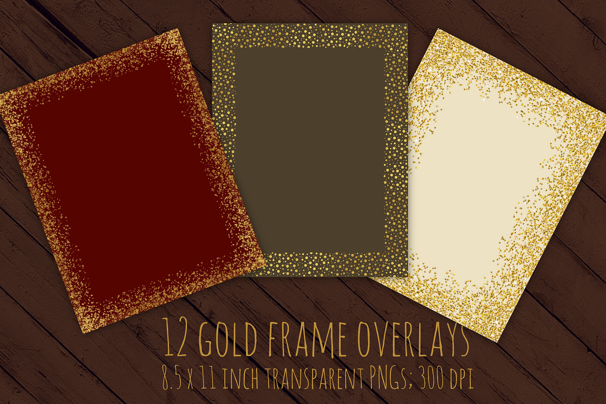 Gold glitter frames, an Object Graphic by Paper Farms (Photo 1 of 5)