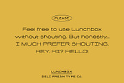 Lunchbox: A Simple Retro Font, a Sans Serif Font by DeliFreshTypeCo. (Thumbnail 5 of 8)