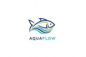 Aqua Flow Fish, a Branding & Logo Template by Logocreative