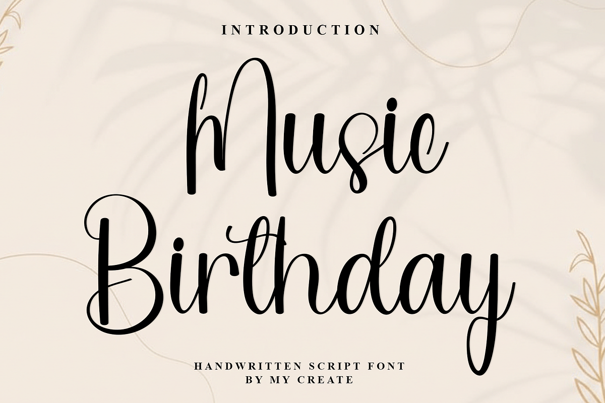 Music Birthday, a Handwritten Font by InermediaSTUDIO (Photo 1 of 8)