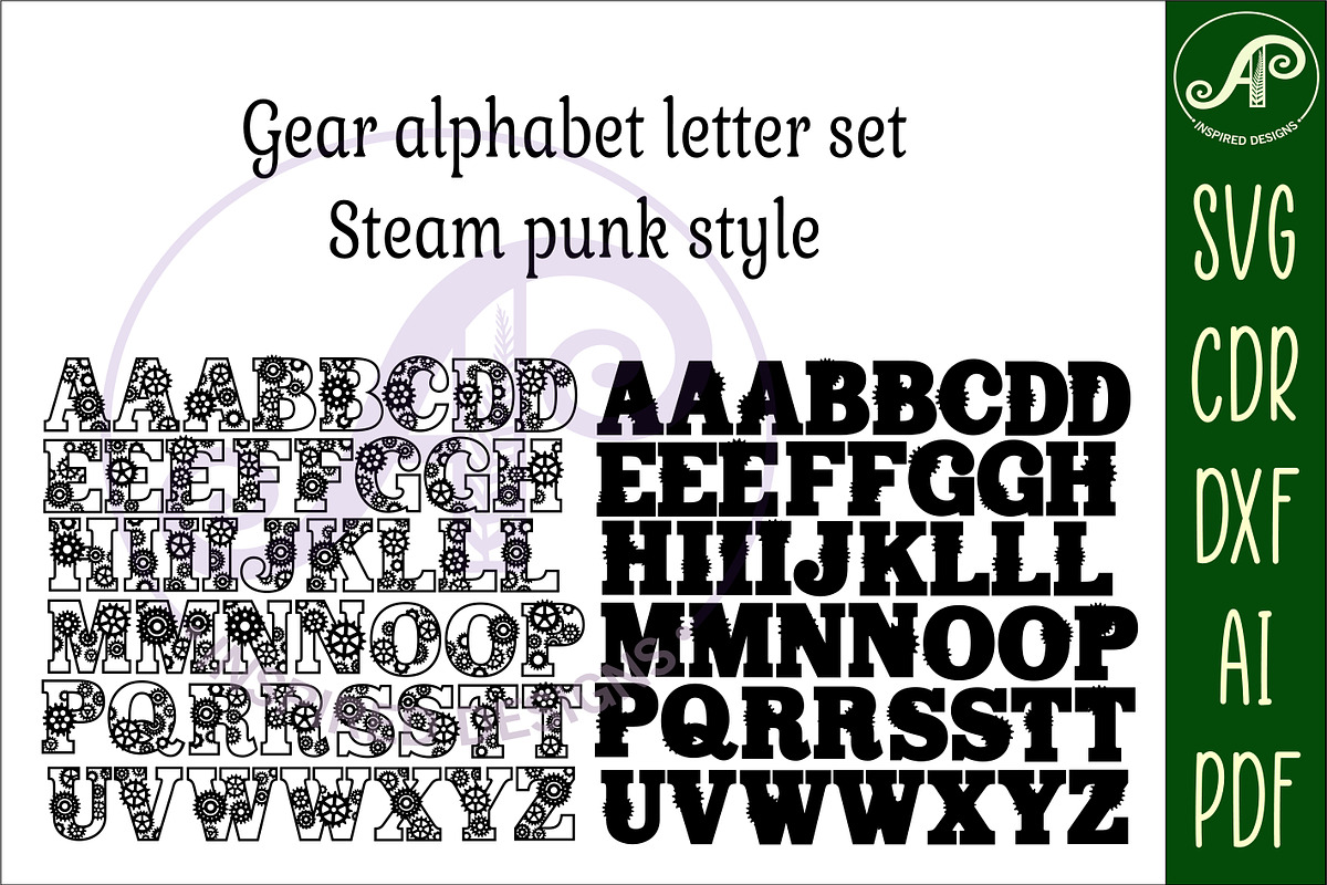 Gear Steampunk Alphabet Letter set, an Object Graphic by A P Inspired Designs (Photo 2 of 6)