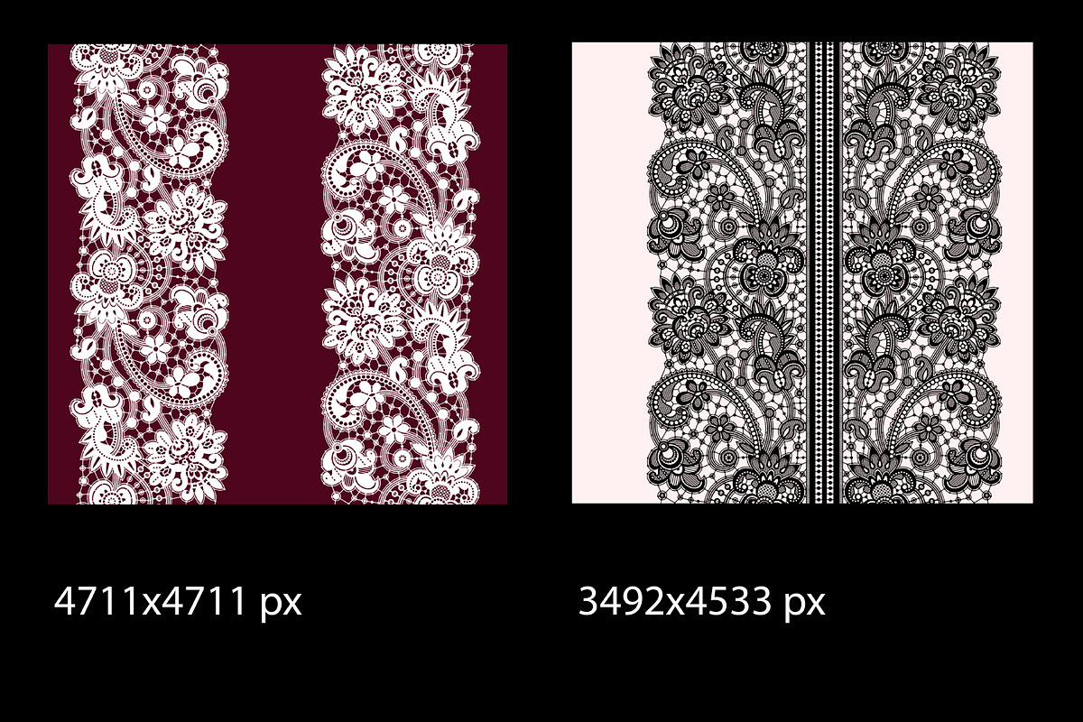 Lace seamless ribbons., a Pattern Graphic by Ajuga (Photo 2 of 8)