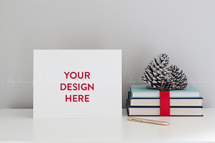 Christmas Stationery Paper Mockup