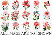 Watercolor Meadow Wildflowers, an Illustration by Canvas Craft (Thumbnail 3 of 6)