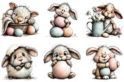 Bunny Lamb Easter Clipart, an Illustration by Sublimation Artist (Thumbnail 4 of 7)