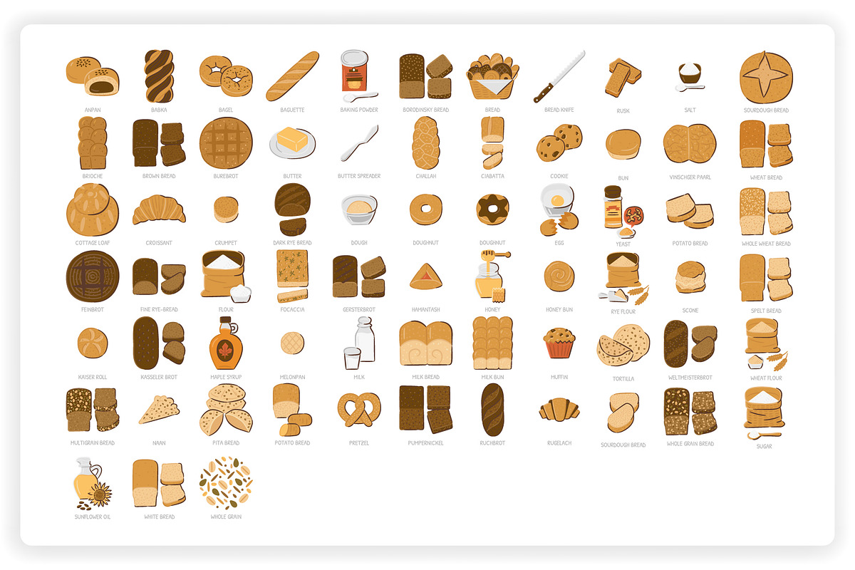 69 Bread Elements, an Object Graphic by monkik (Photo 11 of 14)