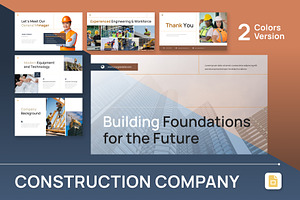 Construction Company Slides, a Presentation Template by Antstheme
