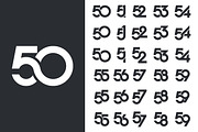 Number 50 to 59 logo designs., a Branding & Logo Template by BARONSTD (Thumbnail 1 of 3)
